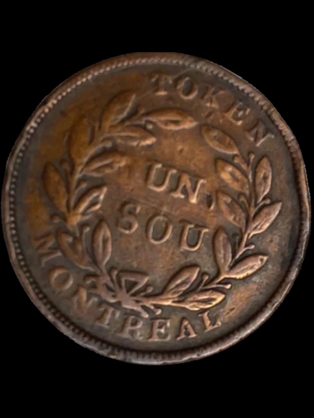 Provinces Canadiennes 1 sou, Token Montreal /Cuivre/ · 1838